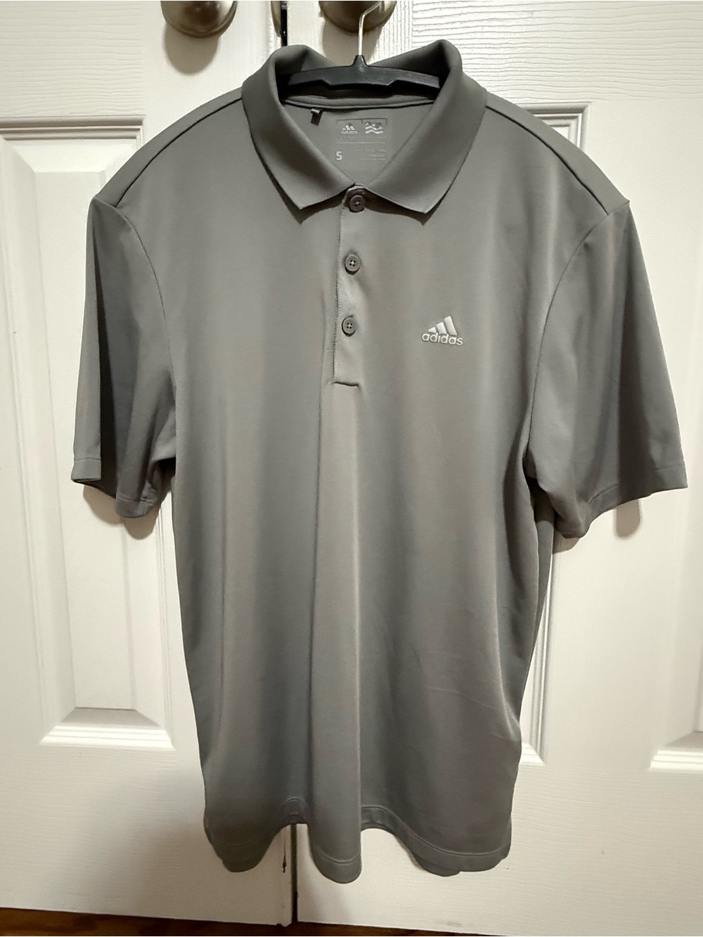 adidas Men’s Light Gray Performance Polo